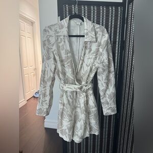 New w/o tags Club Monaco Cream and Gray Jumpsuit